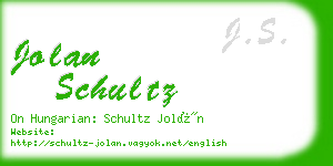 jolan schultz business card